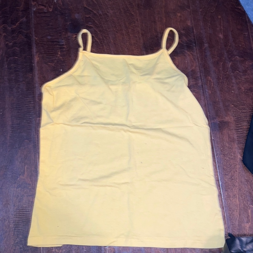 Bright yellow tank top